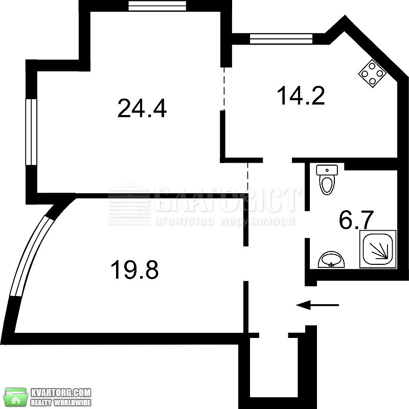 Sell 2-room apartment. Киев,  Героев Сталинграда пр — photo 1