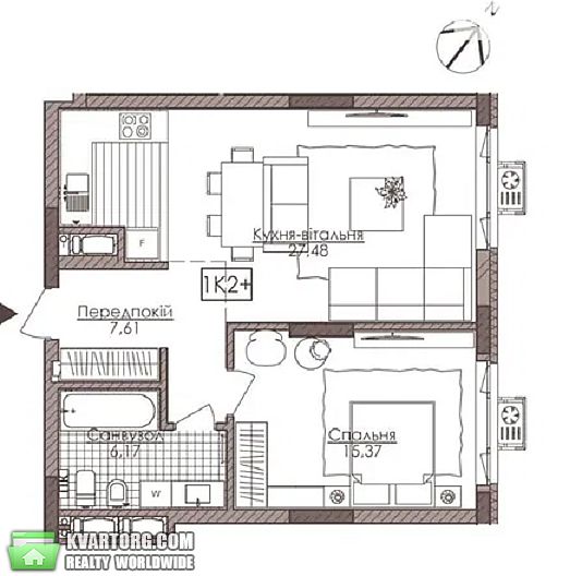 Sell 1-room apartment. Киев, Речная — photo 3