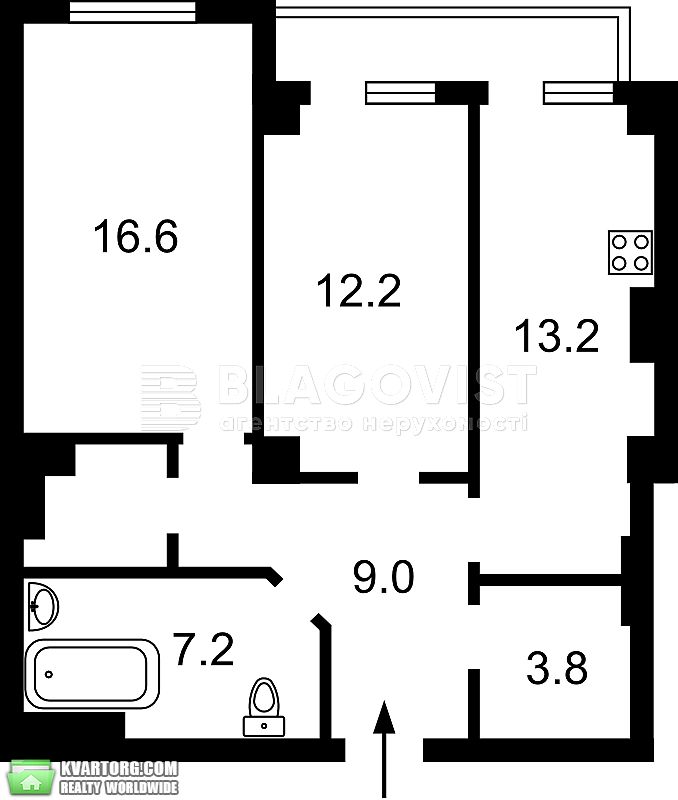 Rent out 2-room apartment. Киев,  Белорусская — photo 2