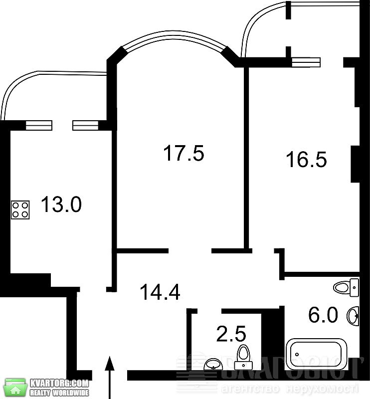 Sell 2-room apartment. Киев,  Воссоединения пр — photo 3