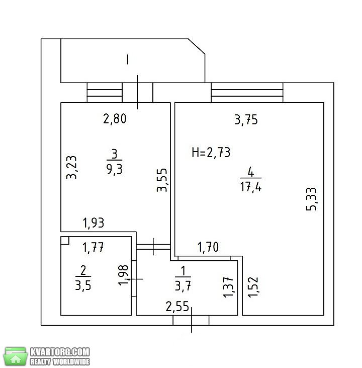 Sell 1-room apartment. Одесса, Высоцкого — photo 1