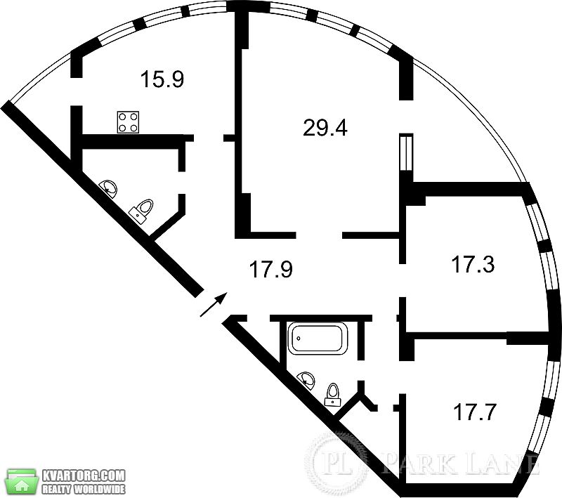 Sell 3-room apartment. Киев,  Саперно-Слобідська — photo 2