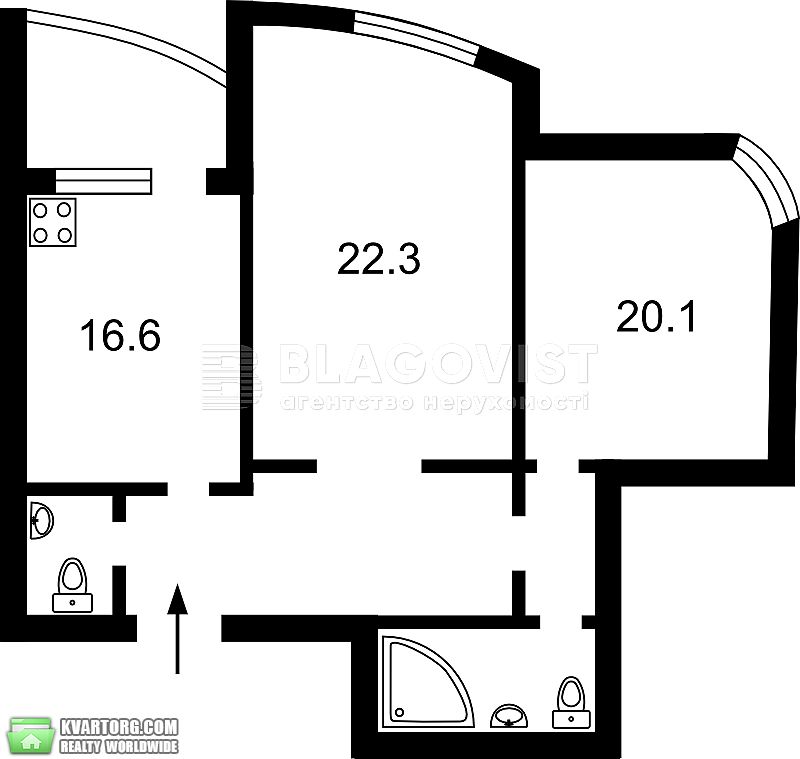 Rent out 2-room apartment. Киев,  Ахматовой — photo 2