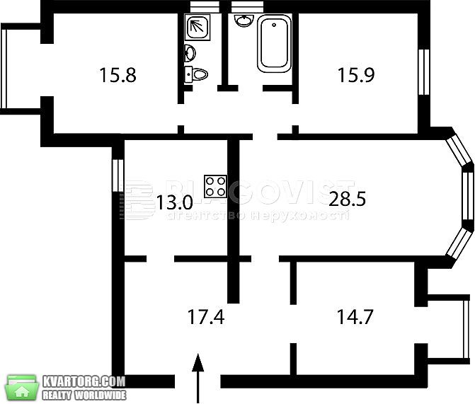 Sell 4-room apartment. Киев,  Круглоуниверситетская — photo 2