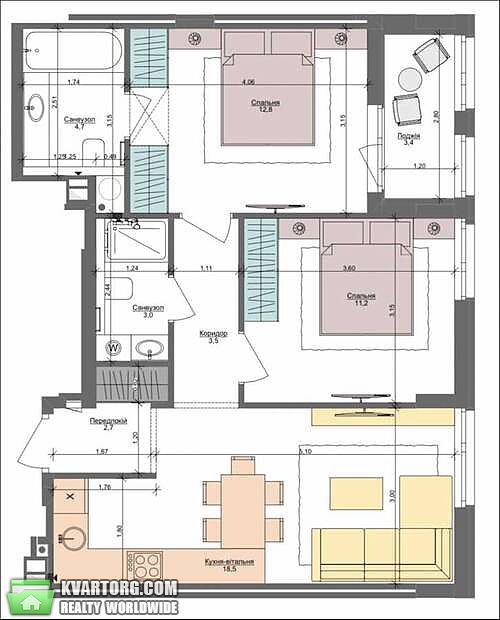 Sell 2-room apartment. Киев,  Салютная — photo 3