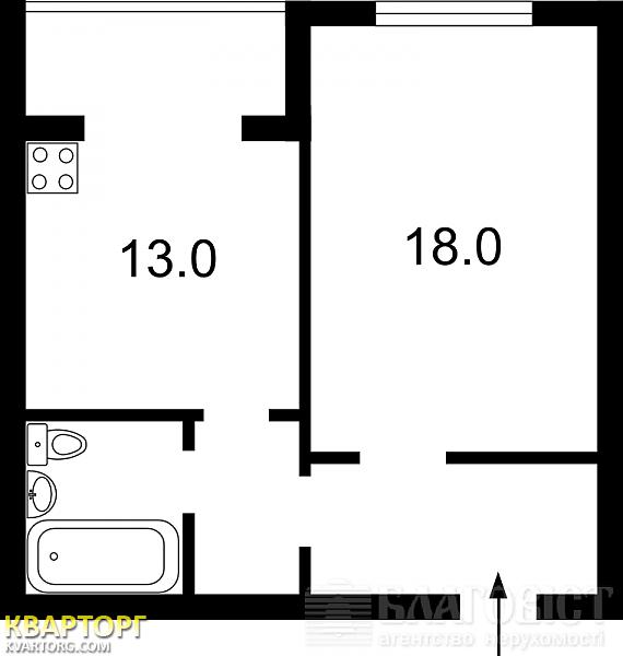 Sell 1-room apartment. Киев, Пчелки — photo 5