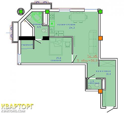 Sell 2-room apartment. Одесса, Французский бульвар — photo 2