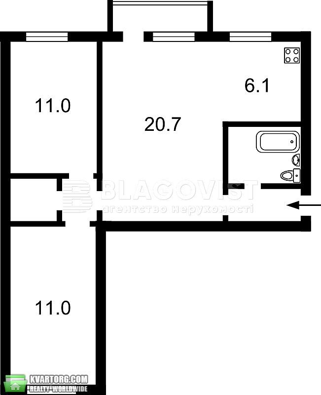 Sell 3-room apartment. Киев,  Ломоносова — photo 3