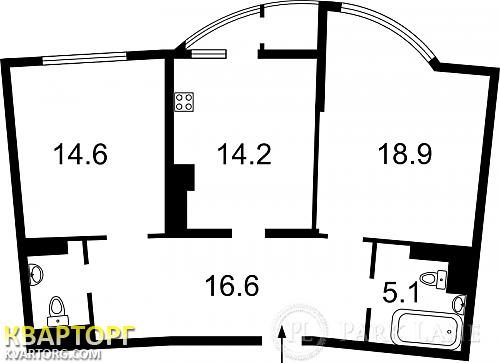 Sell 2-room apartment. Киев,  Днепровская наб — photo 2