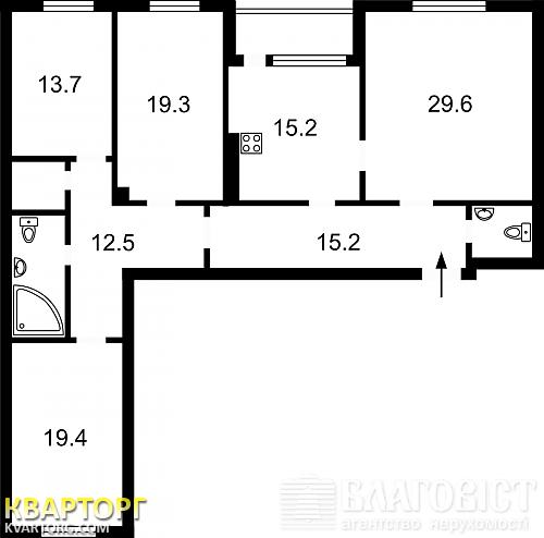 Sell 3-room apartment. Киев, Днепровская наб — photo 2