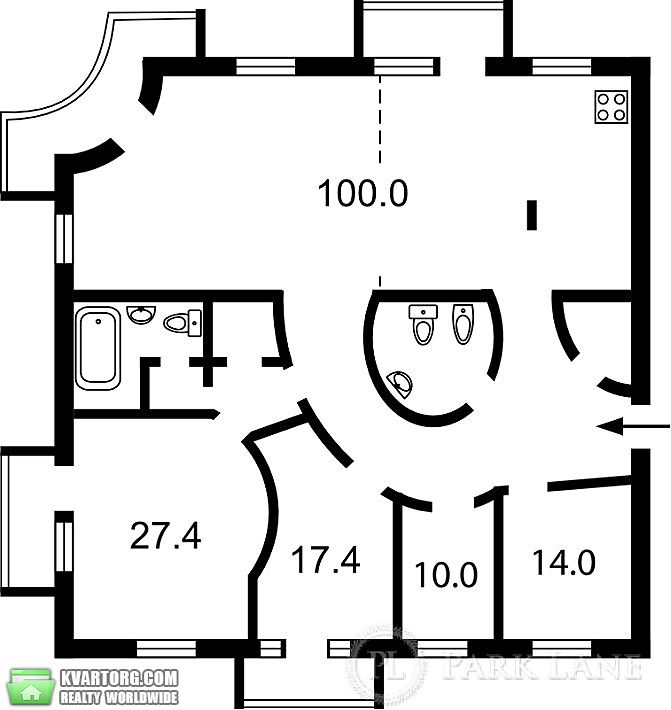 продам 4-комнатную квартиру. Киев,   Гарматная - фото 1