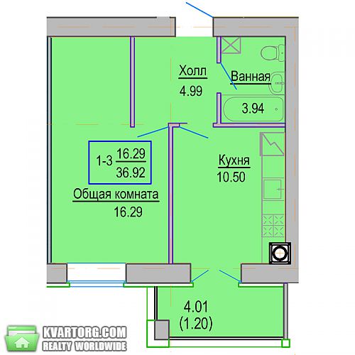 Sell 1-room apartment. Киев, Ленина — photo 1