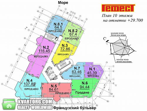 Sell 3-room apartment. Одесса, Французский бульвар — photo 1