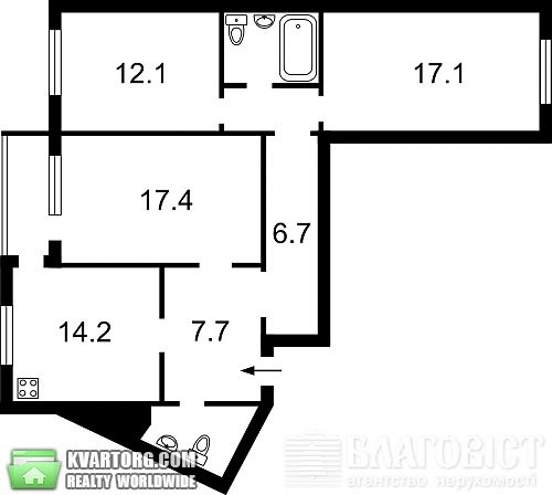 Sell 3-room apartment. Киев, Науки пр — photo 8