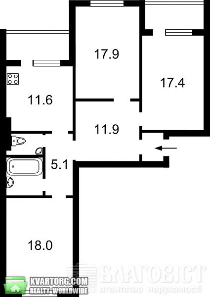 Sell 3-room apartment. Киев, Урловская — photo 9