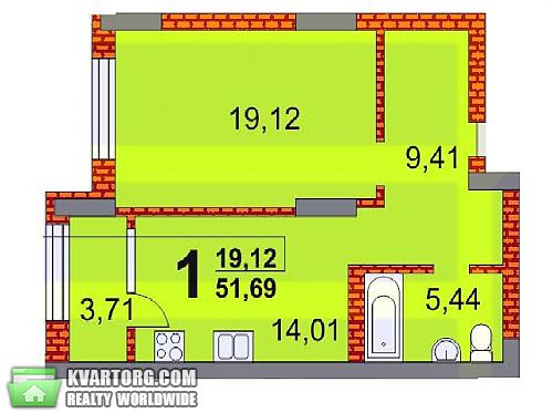 Sell 1-room apartment. Киев, Глушкова пр — photo 2