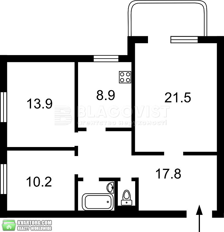 Rent out 3-room apartment. Киев,  Азербайджанская — photo 9
