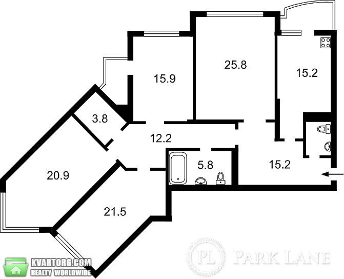 Sell 4-room apartment. Киев,  Княжий Затон — photo 3