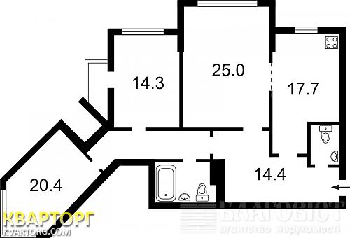 Sell 3-room apartment. Киев, Срибнокильская — photo 2