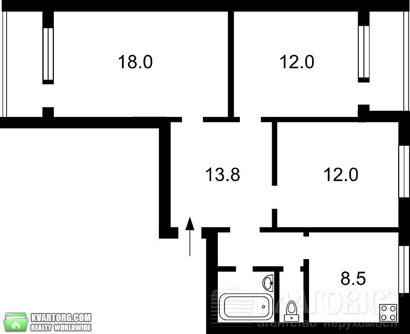 Sell 3-room apartment. Киев, Ужвий — photo 9