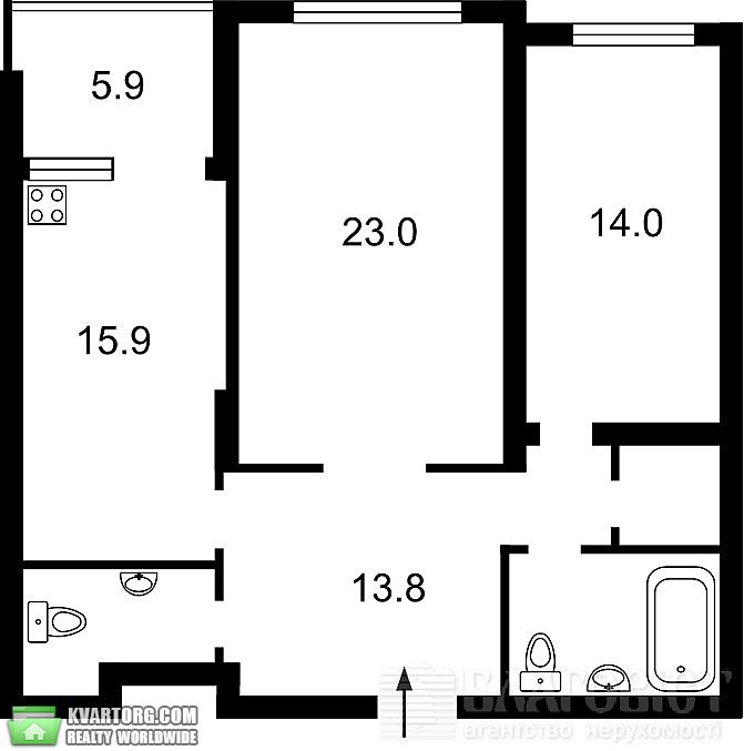 Sell 2-room apartment. Киев,  Краснозвездный пр — photo 1