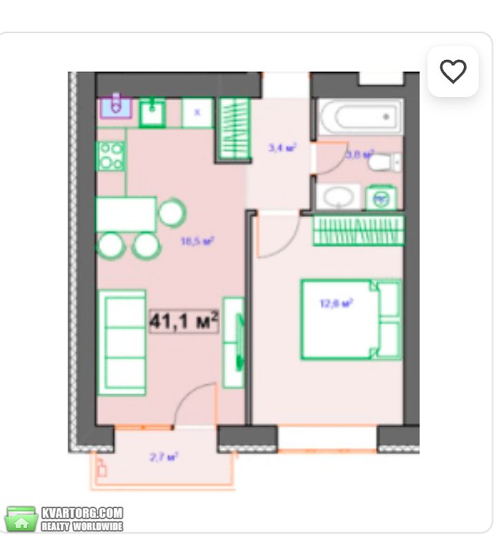 Sell 1-room apartment. Ирпень, Чехова — photo 1