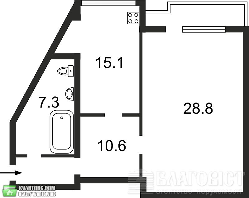 Sell 1-room apartment. Киев,  Бажана — photo 3