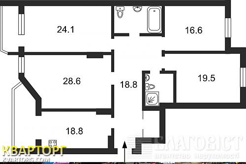 Sell 4-room apartment. Киев,  Кудряшова — photo 3