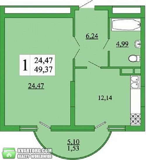 Sell 1-room apartment. Киев,  Ломоносова — photo 4