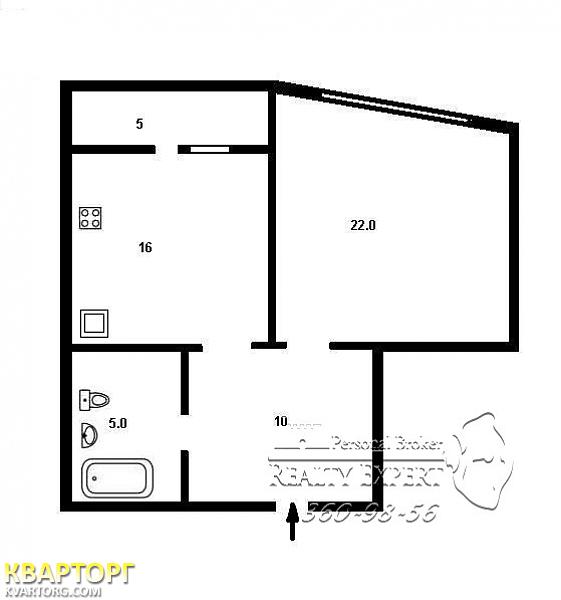 Sell 1-room apartment. Киев,  Ушакова — photo 2