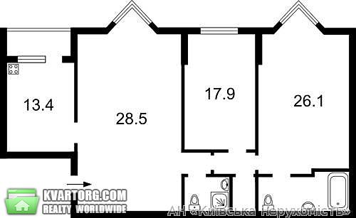 Sell 3-room apartment. Киев,  Щорса — photo 5
