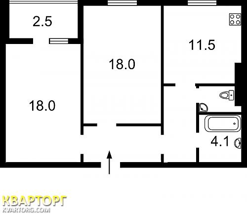 продам 2-комнатную квартиру. Киев,   Закревского - фото 2