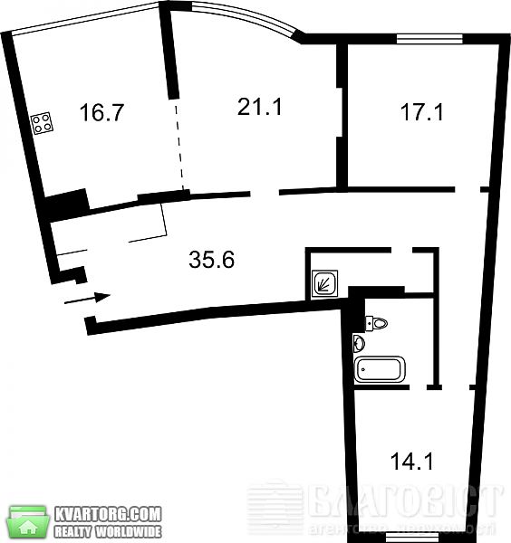 Sell 3-room apartment. Киев, Днепровская наб — photo 10