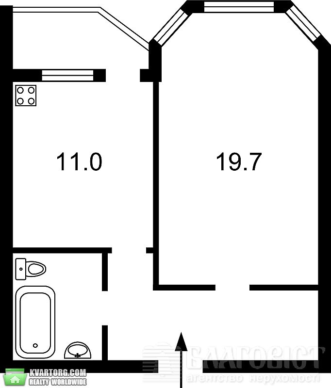 Sell 1-room apartment. Киев, Княжий Затон — photo 7