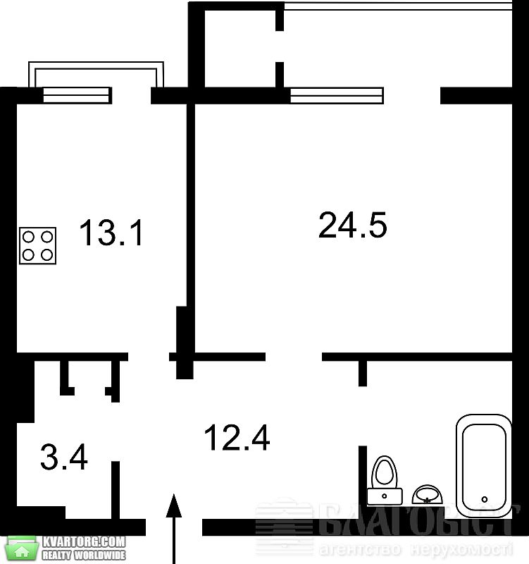 Sell 1-room apartment. Киев, Коновальца — photo 3