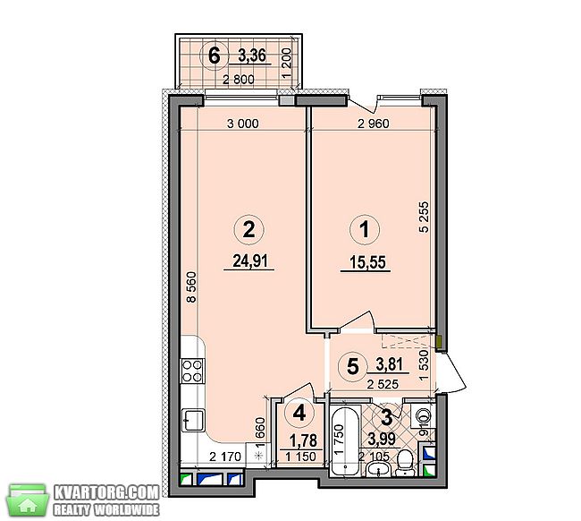 Sell 1-room apartment. Киев,  Расковой — photo 4