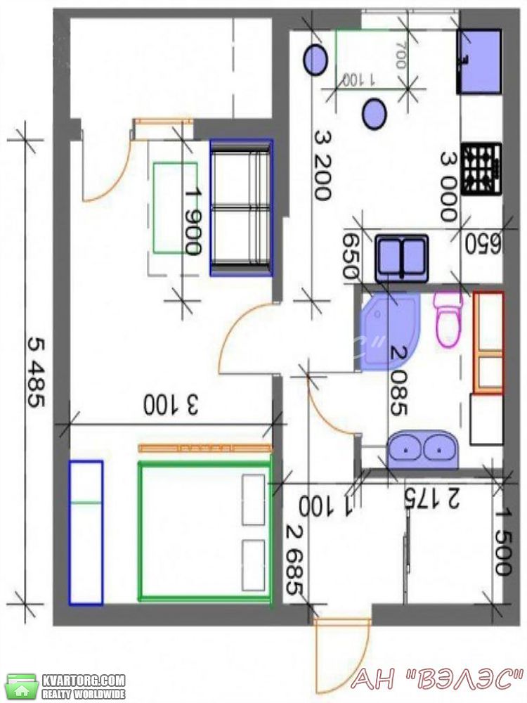 Sell 1-room apartment. Киев, Ломоносова — photo 2