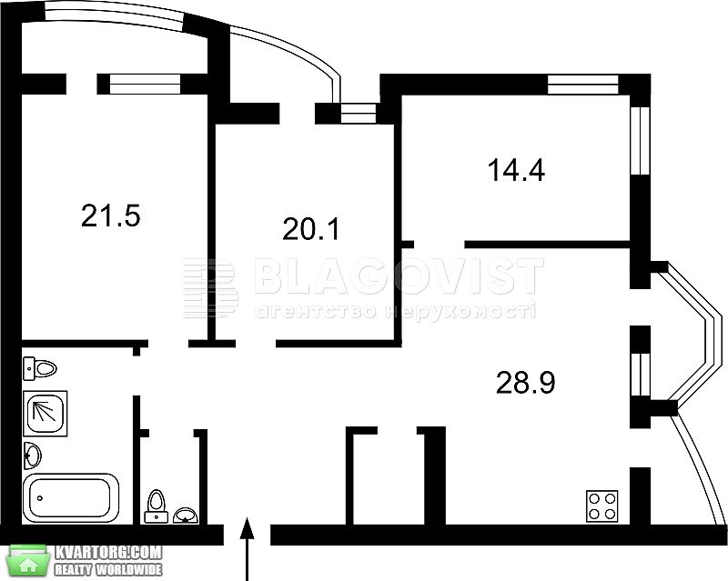 Sell 3-room apartment. Киев, лвовская — photo 1