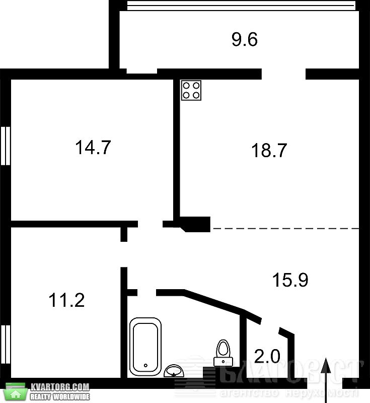 Sell 2-room apartment. Киев,  Победы пр — photo 3