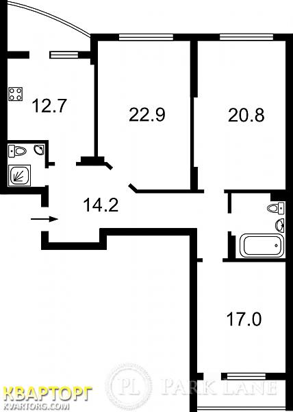Sell 3-room apartment. Киев,  Бажана — photo 4