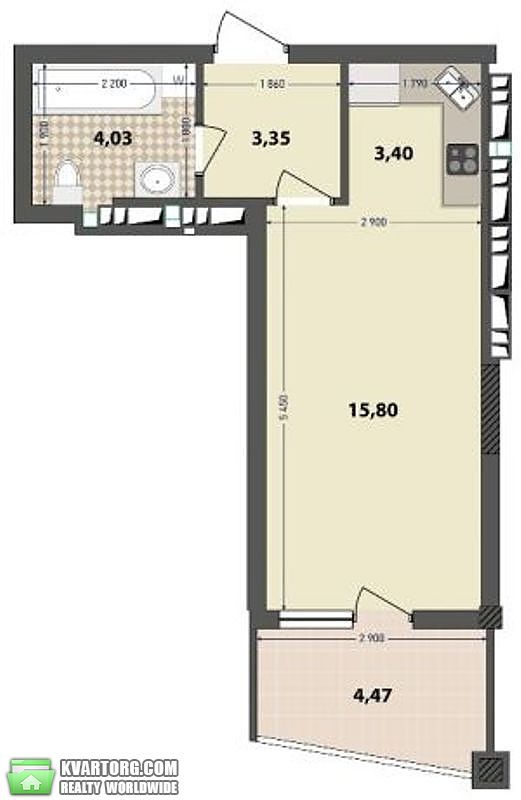 Sell 1-room apartment. Киев,  Радужная — photo 2