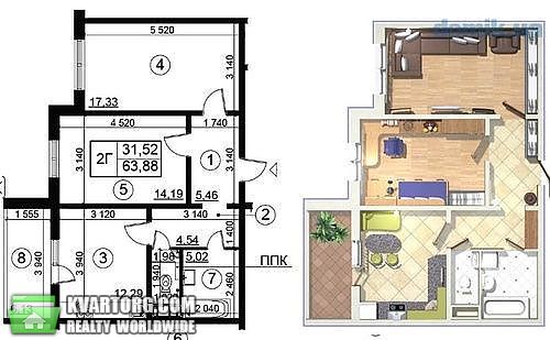 продам 2-комнатную квартиру. Киев,  Русовой - фото 8