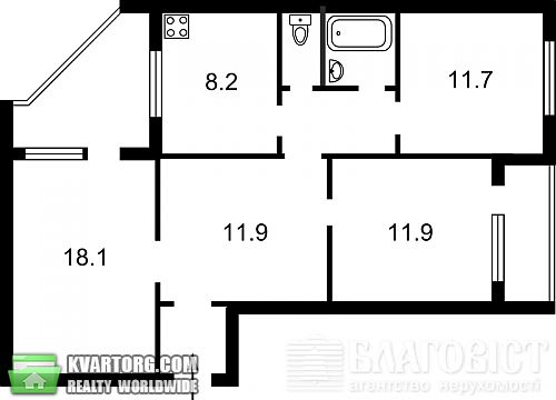 Sell 3-room apartment. Киев,  Чернобыльская — photo 4