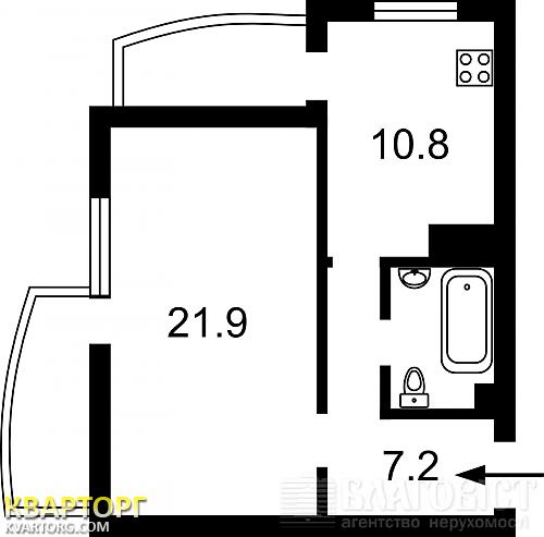 Sell 1-room apartment. Киев, Шумського Юрія, — photo 3