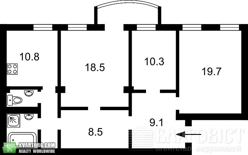 Sell 3-room apartment. Киев, Бессарабская пл — photo 8