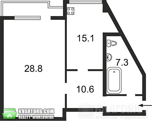 Sell 1-room apartment. Киев,  Бажана проспект — photo 2