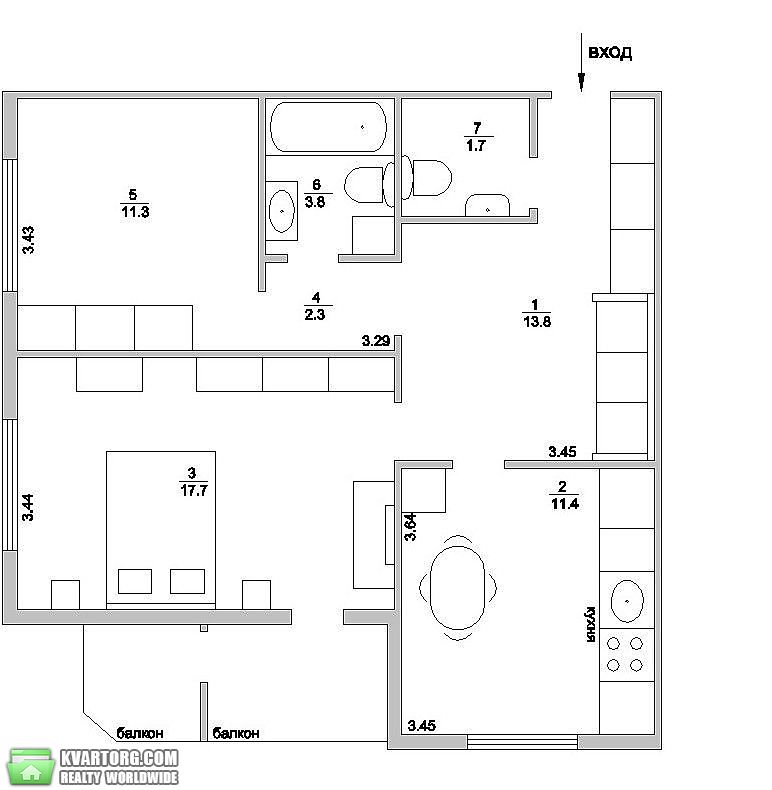 Rent out 2-room apartment. Киев,  Феодосийский пер. — photo 6
