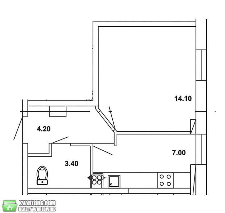 Sell 1-room apartment. Одесса, Адмиральский проспект — photo 1