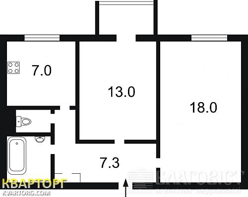 Sell 2-room apartment. Киев,  Глазунова — photo 2
