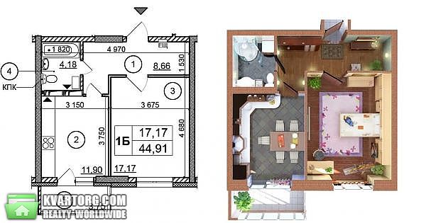 Sell 1-room apartment. Киев,  Гмыри — photo 4